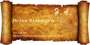 Holka Alexandra névjegykártya
